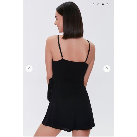 Forever 21 Crepe Mock Wrap Cami Romper - Picture 2 of 4